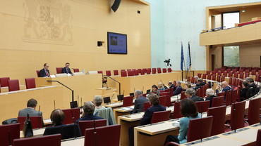 Die Mitglieder des Vereins "Partnerschaft der Parlamente" trafen sich im Maximilianeum. 