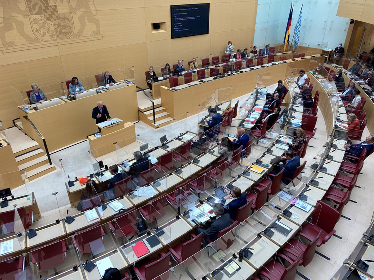 Uli Henkel (AfD) spricht zur Aktuelle Stunde. | Bildarchiv Bayerischer Landtag