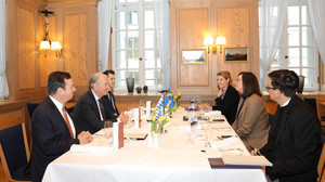 Im Zentrum des rund eineinhalbstündigen Austausches stand das Programm der schwedischen EU-Ratspräsidentschaft. 
