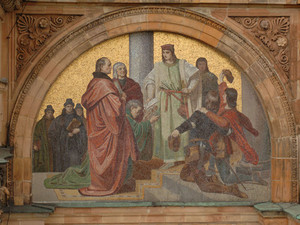 Bild: Mosaik: Stiftung der Universität Ingolstadt durch Ludwig des Reichen von Bayern-Landshut a. 1472 | Foto: Rolf Poss
