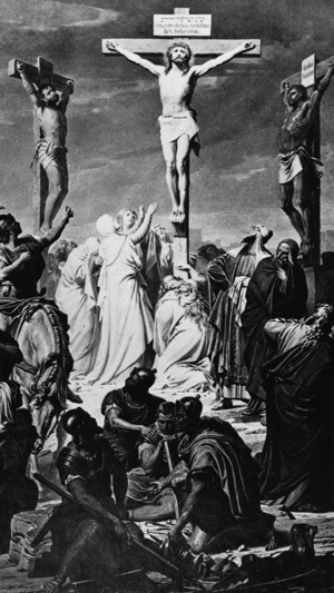 Die Kreuzigung Christi von Wilhelm Hauschild nach 1862 (zerstört) - Copyright Studienstiftung Maximilianeum | Foto Unbekannt