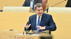 Ministerpräsident Dr. Markus Söder bei seiner Regierungserklärung