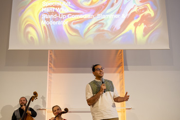 Der Comedian Hani Who sorgte für Stimmung im Saal mit seiner Einlage.