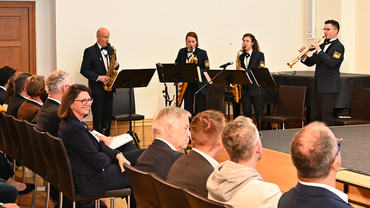 Musikalisch wurde der Festakt im Bayerischen Landtag vom Saxophon Quartett des Polizeiorchesters Bayern. 