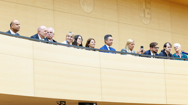 Auch ein Besuch der Plenarsitzung stand auf dem Programm. 