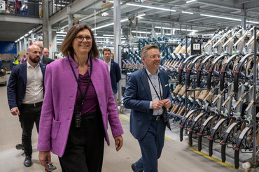 Landtagspräsidentin Ilse Aigner (CSU) und I. Vizepräsident Tobias Reiß (CSU), für den dieser Regionalbesuch in der Oberpfalz eine Fahrt in die Heimat war.