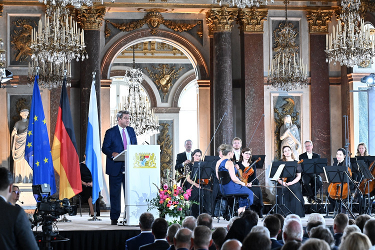 Ministerpräsident Dr. Markus Söder bei seiner Ansprache zum Jubiläum 75 Jahre Verfassungskonvent auf Herrenchiemsee