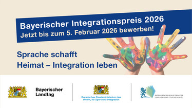 Bayerischer Integrationspreis 2026 - Jetzt noch bewerben!