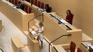 Julika Sandt (FDP) bei der Aktuellen Stunde im Landtag